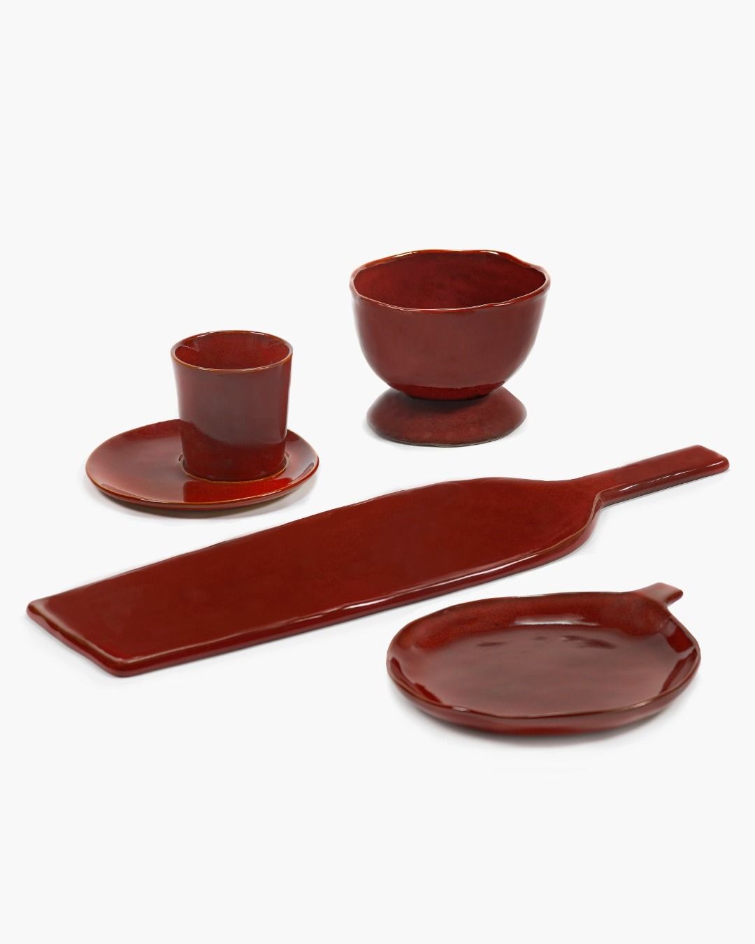 SERVING PLATE RECT. VENETIAN RED LA MÈRE